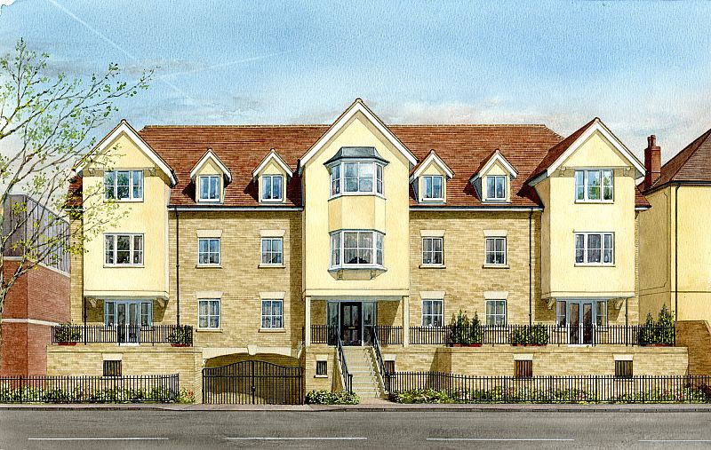 Apartments in Cambridge by Peter Jarvis, architectural illustrator